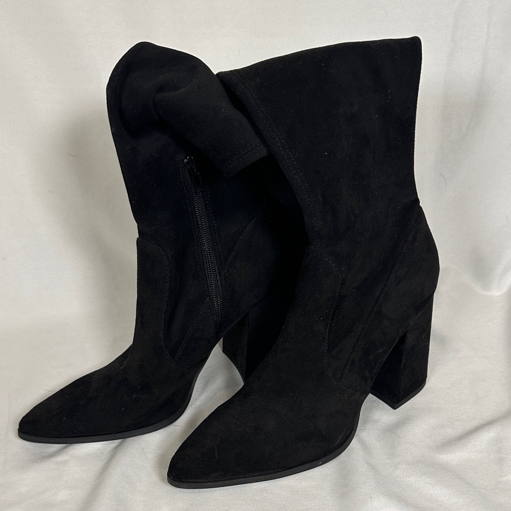 Steve Madden Black Heeled Over the Knee Boots